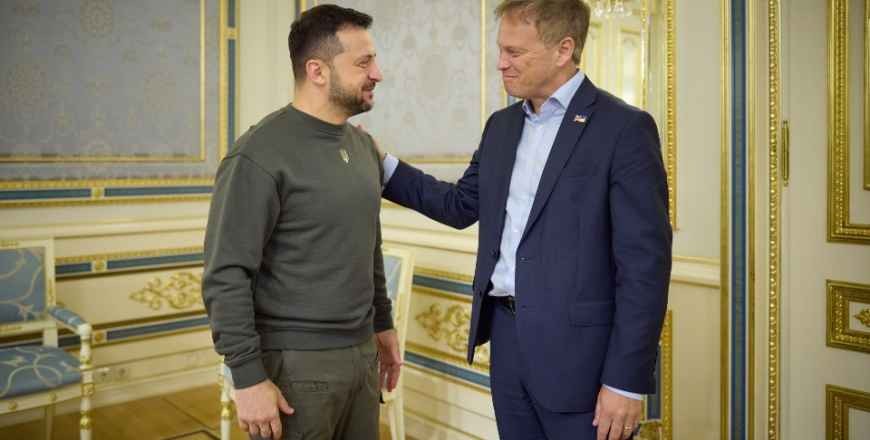Britain's Shapps meets Zelenskiy on first visit to Kyiv as defence minister
