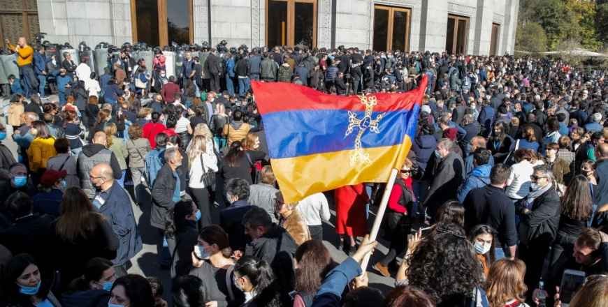 Thousands Protest As Armenian Opposition Presses For Pashinian To Resign As Prime Minister