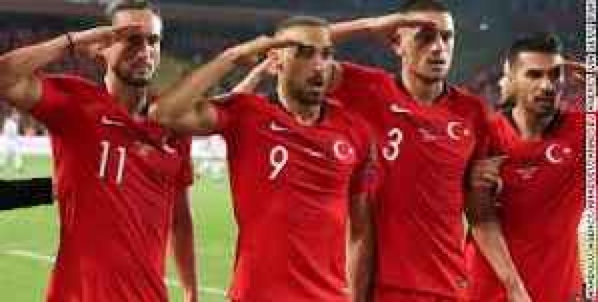 Military salute or a innocent extreme joy?